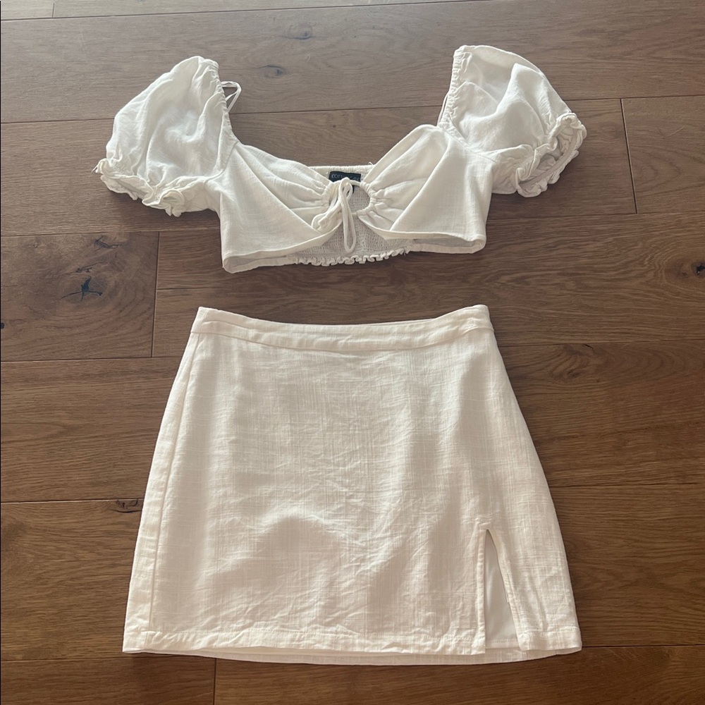Two Piece Mini Skirt Set